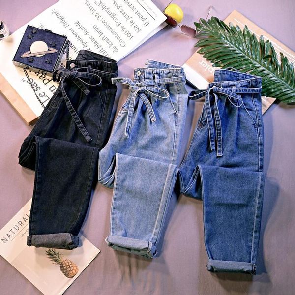 women's jeans summer woman vintage plus size high waist lace up boyfriend for women casual denim harem pants trousers, Blue
women's jeans summer woman vintage plus size high waist lace up boyfriend for women casual denim harem pants trousers, Blue