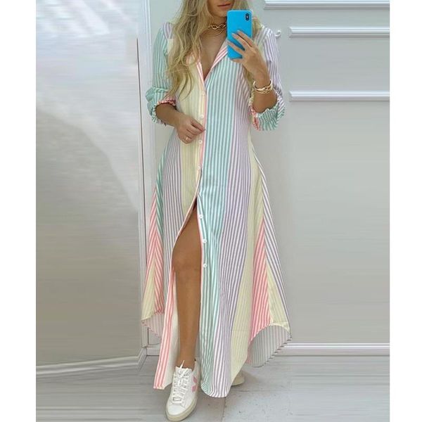 casual dresses women fashion lapel shirt dress button-down printed pattern long sleeve v-neck loose asymmetric vestidos autumn spring, Black;gray
casual dresses women fashion lapel shirt dress button-down printed pattern long sleeve v-neck loose asymmetric vestidos autumn spring, Black;gray