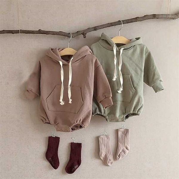 baby boys girls clothes hoodie long sleeved cute solid romper spring autumn pure cotton infant kids fleece thicken jumpsuits 211101, Blue
baby boys girls clothes hoodie long sleeved cute solid romper spring autumn pure cotton infant kids fleece thicken jumpsuits 211101, Blue