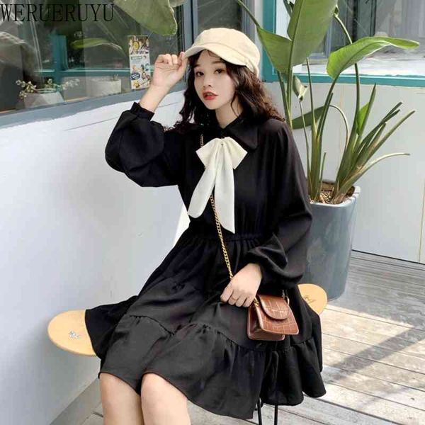 werueruyu autumn basic dresses women fashion french little black design cute girls shirt 210608, Black;gray
werueruyu autumn basic dresses women fashion french little black design cute girls shirt 210608, Black;gray