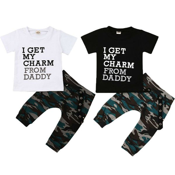 casual toddler baby kids boys clothes sets 0-4y short sleeve letter print t-shirts+camouflage pants 2 colors, White
casual toddler baby kids boys clothes sets 0-4y short sleeve letter print t-shirts+camouflage pants 2 colors, White