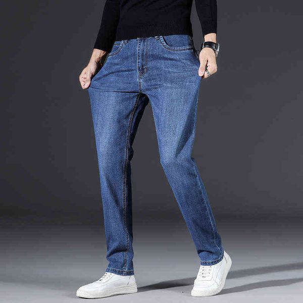 men's jeans autumn menswear 2021 loose straight jeans cotton elastic friendly casual men's pants, Blue
men's jeans autumn menswear 2021 loose straight jeans cotton elastic friendly casual men's pants, Blue