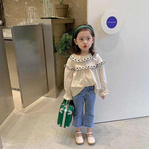 children's jeans 2021 spring new korean children's clothing baby girl foreign style embroidered pocket flared pants stretch pant, Blue
children's jeans 2021 spring new korean children's clothing baby girl foreign style embroidered pocket flared pants stretch pant, Blue