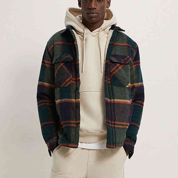 cheriaza new 2021 za plaid et men's autumn winter casual fce lapel warm slim fit shirt coats male, Black
cheriaza new 2021 za plaid et men's autumn winter casual fce lapel warm slim fit shirt coats male, Black