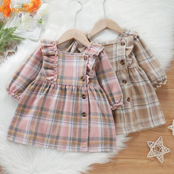 girl's dresses infant girls dress 2021 autumn winter long sleeve casual princess plaid party ruffles baby children clothing 3m-3 years, Red;yellow
girl's dresses infant girls dress 2021 autumn winter long sleeve casual princess plaid party ruffles baby children clothing 3m-3 years, Red;yellow