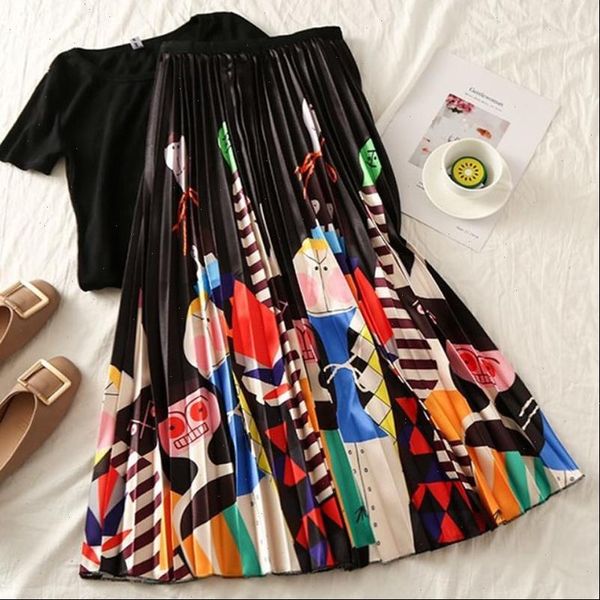 summer printed cartoon pleated skirt ladies empire high elasticity a line women fashion skirts 2021 new high street jupe, Black
summer printed cartoon pleated skirt ladies empire high elasticity a line women fashion skirts 2021 new high street jupe, Black