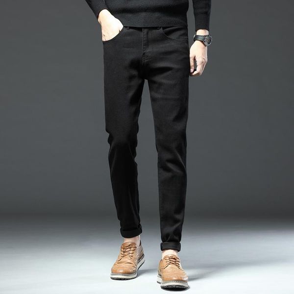men's vintage stretch jeans popular fashion comfortable black pencil denim trousers casual classic pants, Blue
men's vintage stretch jeans popular fashion comfortable black pencil denim trousers casual classic pants, Blue