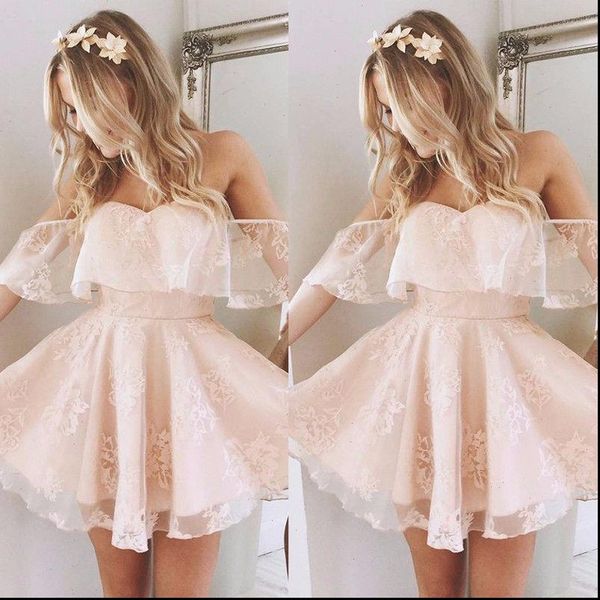 new trendy women formal lace dress summer prom off shoulder party wedding gown short sleeve short mini dresses solid black pink, Black;gray
new trendy women formal lace dress summer prom off shoulder party wedding gown short sleeve short mini dresses solid black pink, Black;gray