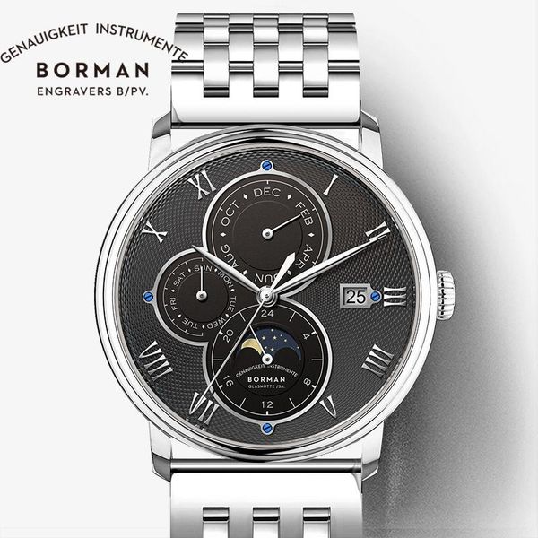 wristwatches borman 3 dial multifunction mens watches luxury 316l stainless steel automatic mechanical watch sapphire glass waterproof clock, Slivery;brown
wristwatches borman 3 dial multifunction mens watches luxury 316l stainless steel automatic mechanical watch sapphire glass waterproof clock, Slivery;brown