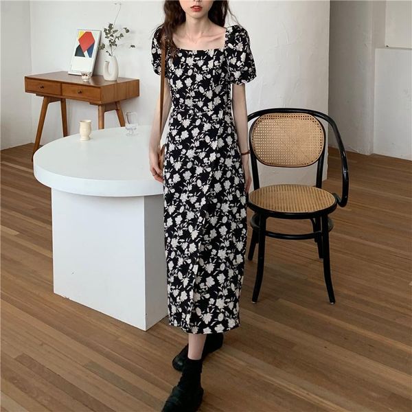 casual dresses floral-printed puff-sleeve square collar dress short sleeve long women sweet lady vintage elegant high-waist a-line, Black;gray
casual dresses floral-printed puff-sleeve square collar dress short sleeve long women sweet lady vintage elegant high-waist a-line, Black;gray