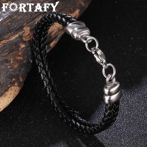 charm bracelets fortafy double layer black braided leather bracelet men stainless steel lobster clasp wristband for women casual jewelry fr1, Golden;silver
charm bracelets fortafy double layer black braided leather bracelet men stainless steel lobster clasp wristband for women casual jewelry fr1, Golden;silver