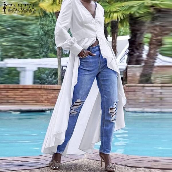 women's blouses & shirts zanzea 2021 fashion women asymmetrical buttons blouse office lady work chic shirt elegant long tunic cotton l, White
women's blouses & shirts zanzea 2021 fashion women asymmetrical buttons blouse office lady work chic shirt elegant long tunic cotton l, White