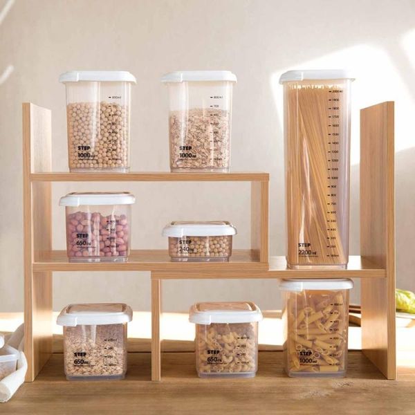 storage bottles & jars 1pcs transparent kitchen organizer candy beans grain cereal sorting container rice box sealed with scale
storage bottles & jars 1pcs transparent kitchen organizer candy beans grain cereal sorting container rice box sealed with scale