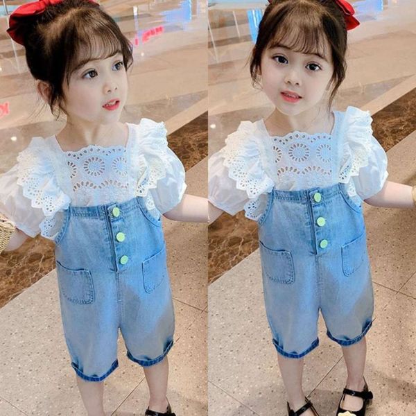 jeans suspenders summer girls' fashion children's pants 3-8 years old, Blue
jeans suspenders summer girls' fashion children's pants 3-8 years old, Blue