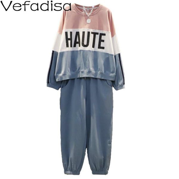 women's two piece pants vefadisa casual sport stitching color women piecec set 2021 spring plus size letter print sweatshirt qyf3977, White
women's two piece pants vefadisa casual sport stitching color women piecec set 2021 spring plus size letter print sweatshirt qyf3977, White