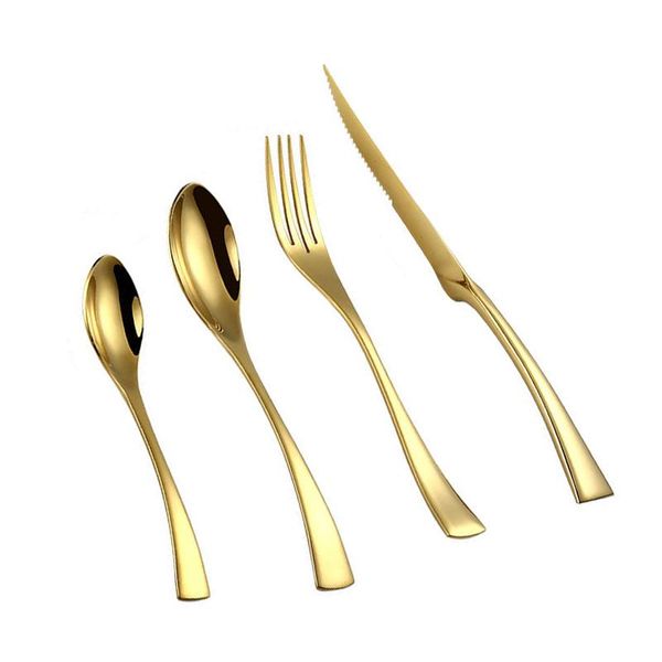 stainless steel steak knife dinner fork spoon curved handle teaspoon tableware modern style elegant knife cutlery set 4pcs/set
stainless steel steak knife dinner fork spoon curved handle teaspoon tableware modern style elegant knife cutlery set 4pcs/set