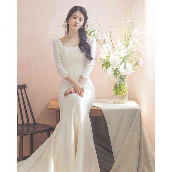 luxury street style dresses 2021 bride light korean satin simple mori super fairy fishtail wedding tailing slim fit, Black;pink
luxury street style dresses 2021 bride light korean satin simple mori super fairy fishtail wedding tailing slim fit, Black;pink