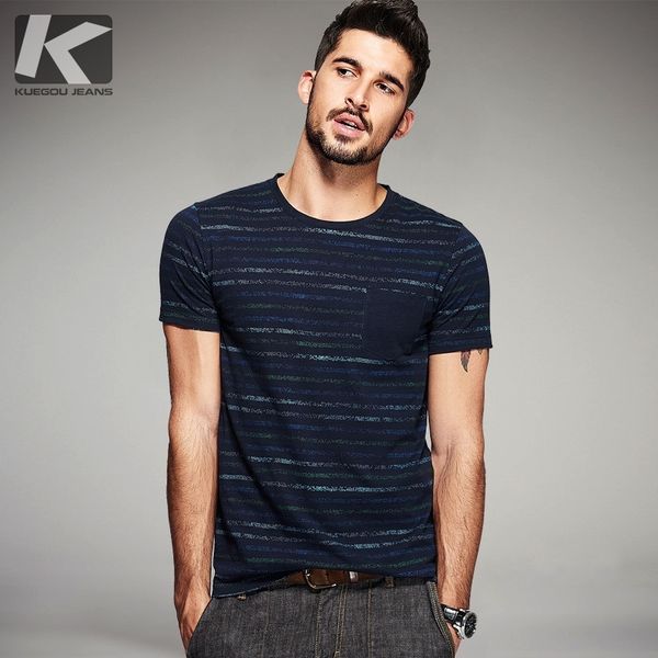 kuegou brand men's short sleeve t shirt men's slim leisure cotton round collar stripe tshirt ft-8123 210317, White;black
kuegou brand men's short sleeve t shirt men's slim leisure cotton round collar stripe tshirt ft-8123 210317, White;black