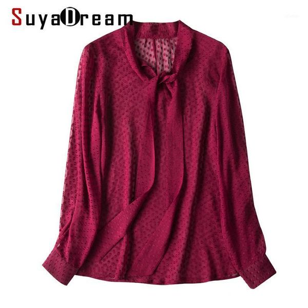 suyadream women 100%silk crepe blouse long sleeved bow collar jacquard office blouses 2021 spring shirt women's & shirts, White
suyadream women 100%silk crepe blouse long sleeved bow collar jacquard office blouses 2021 spring shirt women's & shirts, White