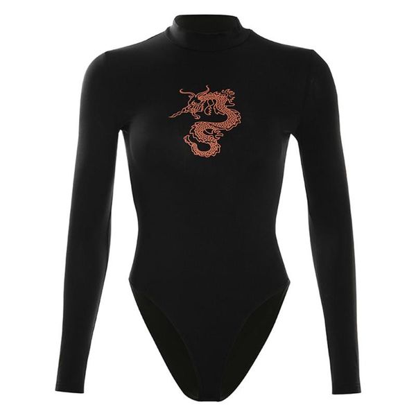 women's jumpsuits & rompers tutleneck women bodysuitsdragon print slim-fit long-sleeved t-shirt black bodysuit casual solid regular cot, Black;white
women's jumpsuits & rompers tutleneck women bodysuitsdragon print slim-fit long-sleeved t-shirt black bodysuit casual solid regular cot, Black;white