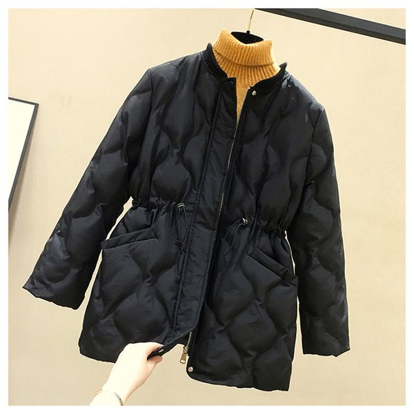 2021 korean version of the cotton jacket women's winter new casual rhombus loose warmth waist thin down padded parka solid color xpkh, Black
2021 korean version of the cotton jacket women's winter new casual rhombus loose warmth waist thin down padded parka solid color xpkh, Black