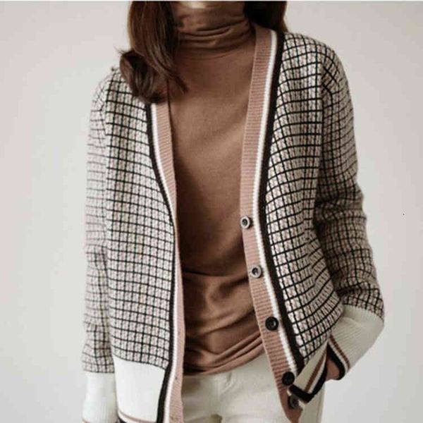 women's jackets colorfaith winter spring sweaters plaid fashionable korean style checkered knitting oversize cardigans swc291 tmpx, Black;brown
women's jackets colorfaith winter spring sweaters plaid fashionable korean style checkered knitting oversize cardigans swc291 tmpx, Black;brown