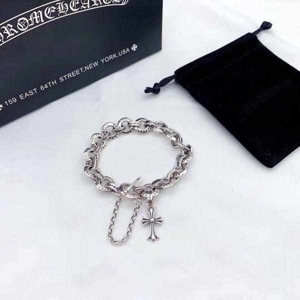 party favor chrome/hearts bracelet sterling silver ch croix cross men's fashion brand trendsetter korean personalized ri
party favor chrome/hearts bracelet sterling silver ch croix cross men's fashion brand trendsetter korean personalized ri