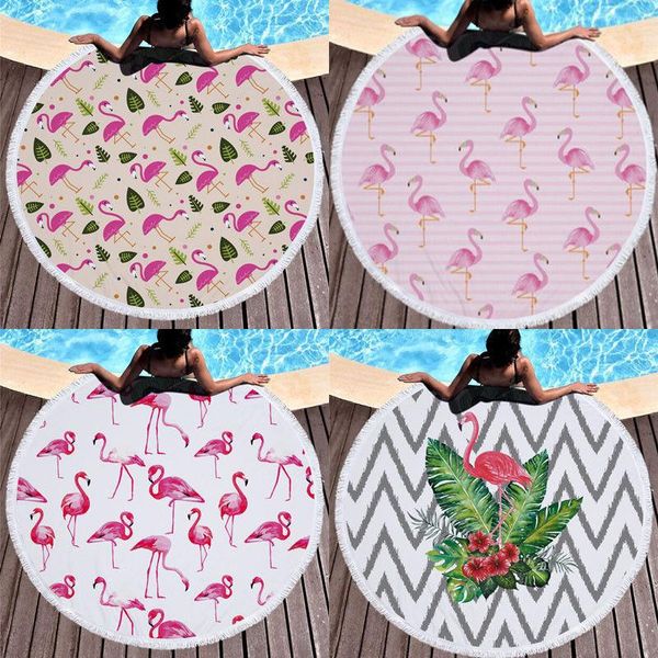 women's swimwear 150*150cm summer throw bath towel 2021 est round sand beach flamingo pattern shawl women tassels swimming sunbath yoga, White;black
women's swimwear 150*150cm summer throw bath towel 2021 est round sand beach flamingo pattern shawl women tassels swimming sunbath yoga, White;black