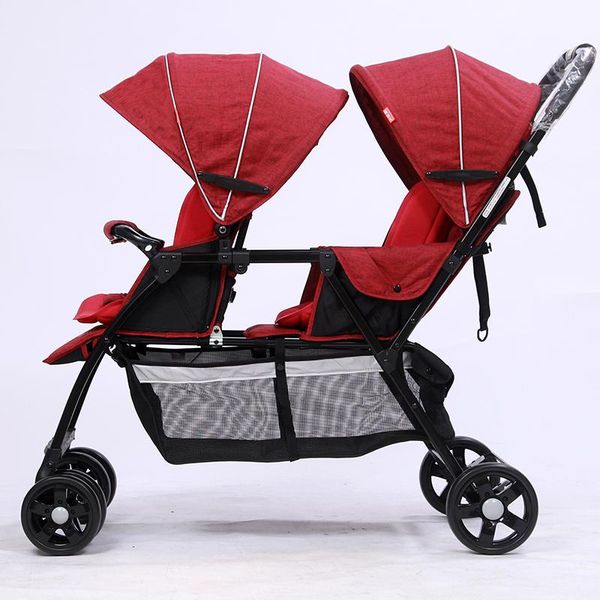 strollers# twin strollers sit in front of and behind the stroller. baby has a good second child stroller can lie down
strollers# twin strollers sit in front of and behind the stroller. baby has a good second child stroller can lie down
