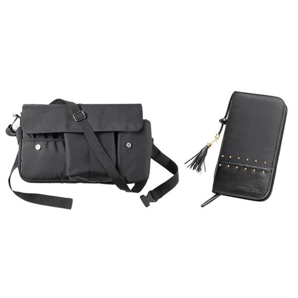 rownyeon canvas makeup and makeup tool storage bag & rownyeon brush storage bag professional powder