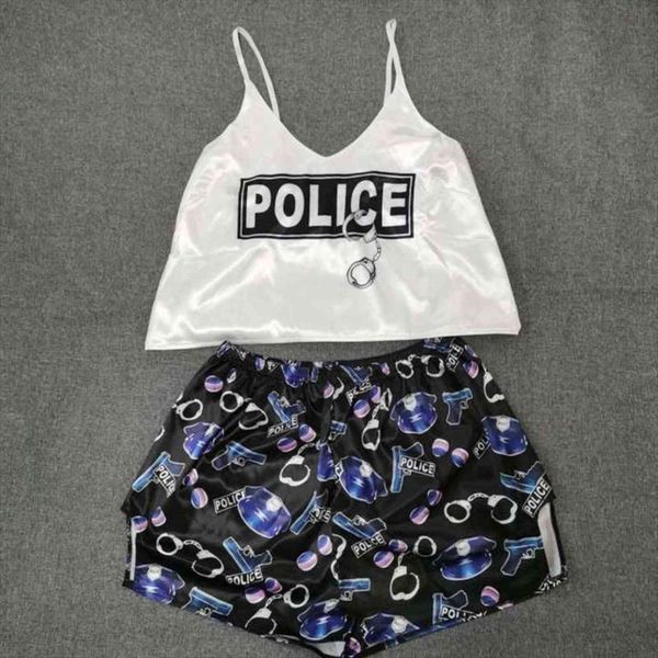 police print pajama sets pattern womens sleepwears pyjamas summer night wear strap sleeveless home suit, Black;red
police print pajama sets pattern womens sleepwears pyjamas summer night wear strap sleeveless home suit, Black;red