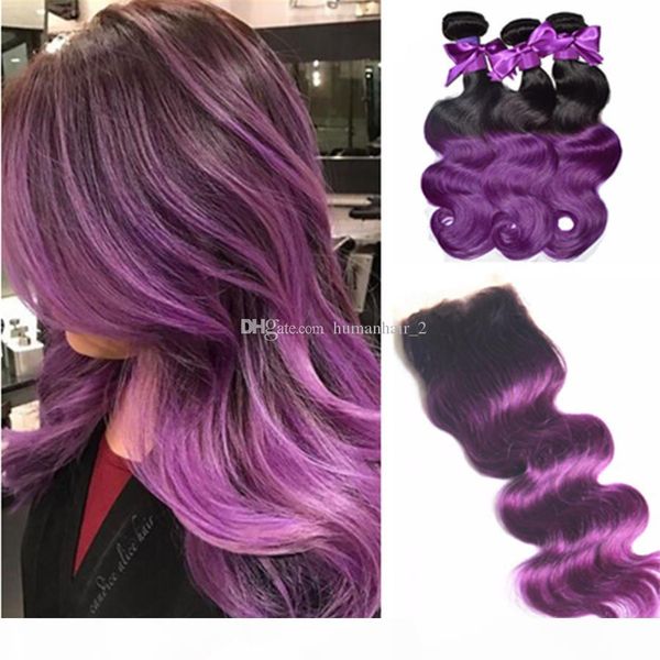 ombre 1b purple body wave brazilian virgin human hair weave 3 bundles with lace closure 4*4 inch density 130% dhl ing, Black;brown
ombre 1b purple body wave brazilian virgin human hair weave 3 bundles with lace closure 4*4 inch density 130% dhl ing, Black;brown
