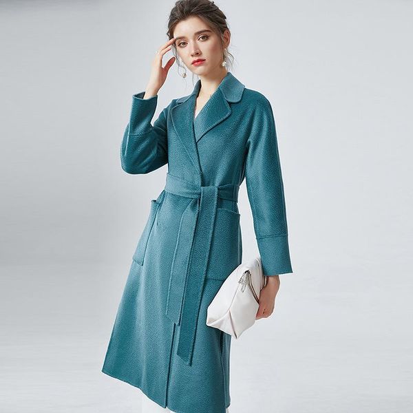 women's wool & blends luxury winter coat long warm women coats elegant cashmere female outwear water ripple abrigos mujer invierno 2021, Black
women's wool & blends luxury winter coat long warm women coats elegant cashmere female outwear water ripple abrigos mujer invierno 2021, Black