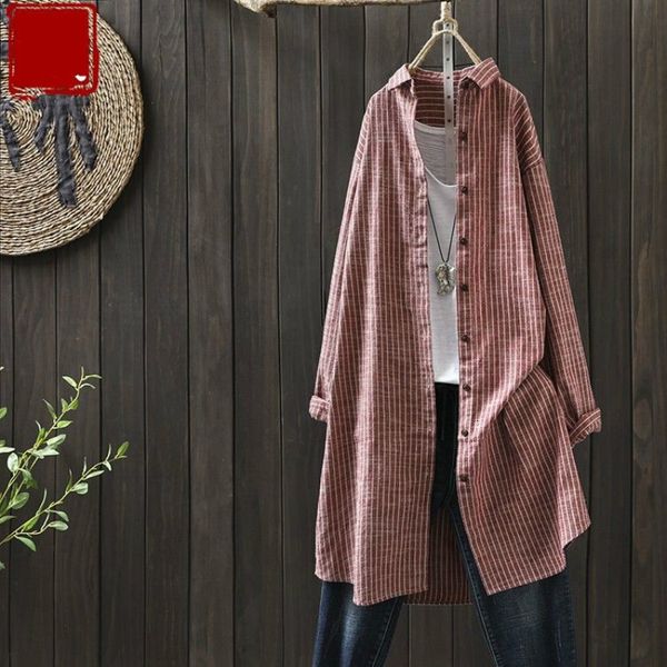 new female fashion blouse 2021 striped cotton elegant linen shirt lady from the casual office sleeve long turn-down collar h221 button p, White;black
new female fashion blouse 2021 striped cotton elegant linen shirt lady from the casual office sleeve long turn-down collar h221 button p, White;black