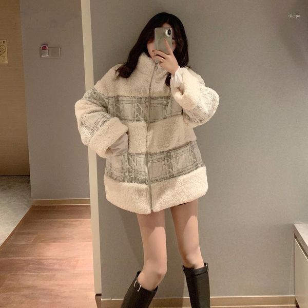 women's down & parkas women casual striped zipper a-line thick cotton fleece lamb jacket loose short parka korean style1, Black
women's down & parkas women casual striped zipper a-line thick cotton fleece lamb jacket loose short parka korean style1, Black