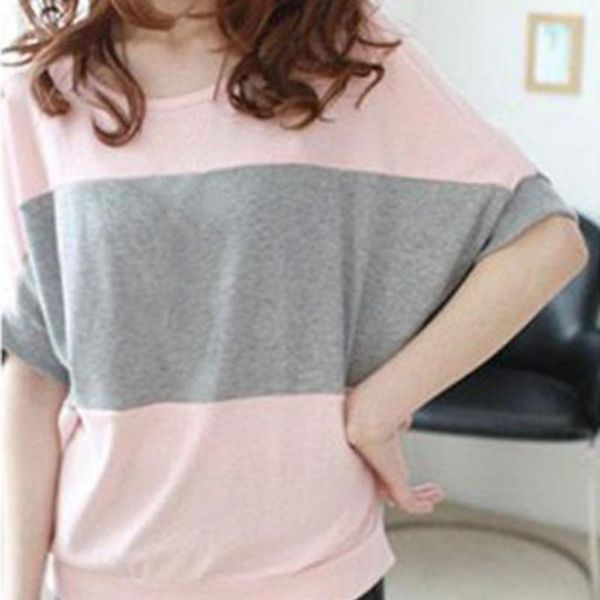 women's t-shirt summer personality students large size bat sleeves loose short-sleeved clothing, White
women's t-shirt summer personality students large size bat sleeves loose short-sleeved clothing, White