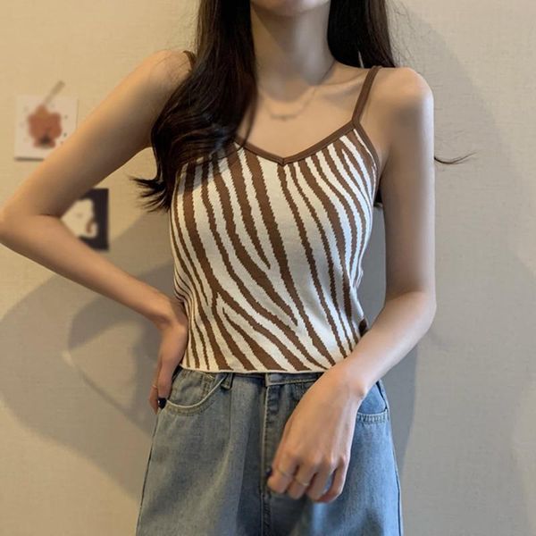 women's tanks & camis strap casual vest women zebra pattern halter v neck sleeveless knitted tank underwear camisole female, White
women's tanks & camis strap casual vest women zebra pattern halter v neck sleeveless knitted tank underwear camisole female, White