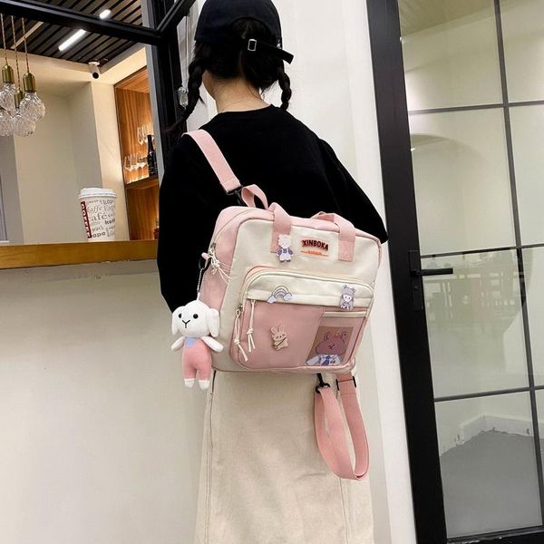 school bags women cute backpack female student college schoolbag girl badge multifunctional backpacks kawaii ladies waterproof nylon bag
school bags women cute backpack female student college schoolbag girl badge multifunctional backpacks kawaii ladies waterproof nylon bag