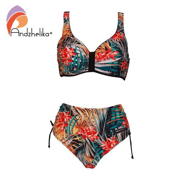 women's swimwear andzhelika tropical leaves high-waisted bikini sets plus size underwire push up women swimsuit two pieces 2021 beach, White;black
women's swimwear andzhelika tropical leaves high-waisted bikini sets plus size underwire push up women swimsuit two pieces 2021 beach, White;black