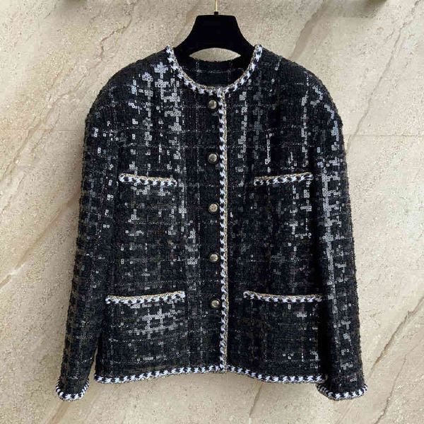 women's jackets korean-style sequin jacket, long sleeve jacket for spring and autumn with round collar jdnd, Black;brown
women's jackets korean-style sequin jacket, long sleeve jacket for spring and autumn with round collar jdnd, Black;brown