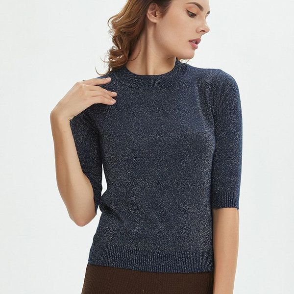 women's sweaters sueter mujer o neck shiny lurex sweater women casual spring pullover knit jumper half sleeve black gray beige white, White;black
women's sweaters sueter mujer o neck shiny lurex sweater women casual spring pullover knit jumper half sleeve black gray beige white, White;black