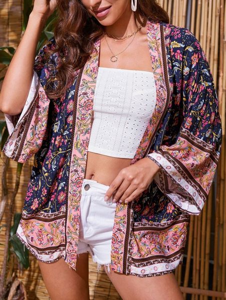 open front graphic print kimono p89o#, White;black
open front graphic print kimono p89o#, White;black
