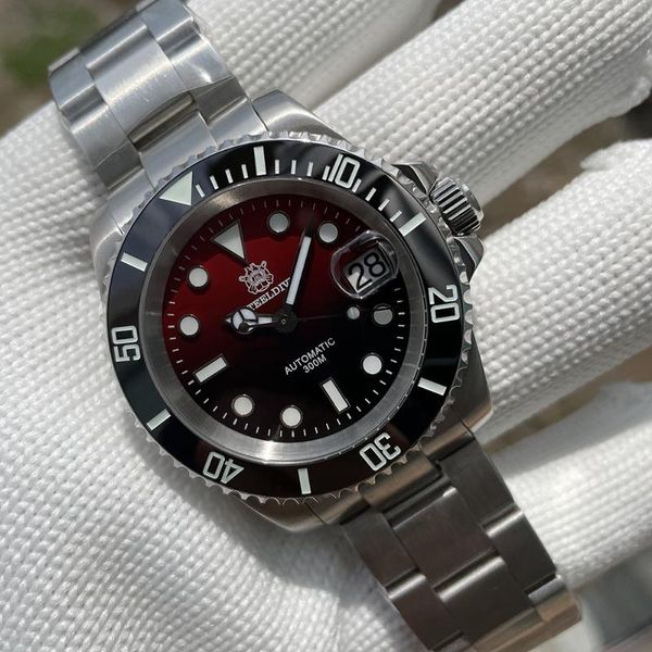 wristwatches steeldive water ghost upgrade gradient color dial 1953 sapphire crystal nh35 automatic 30atm waterproof watch for man, Slivery;brown
wristwatches steeldive water ghost upgrade gradient color dial 1953 sapphire crystal nh35 automatic 30atm waterproof watch for man, Slivery;brown