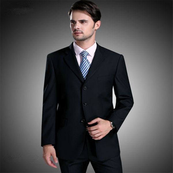 men's suits & blazers personalised men in black/navy blue blazers retro-classic design pants three buttons from groom's weddg tuxe, White;black
men's suits & blazers personalised men in black/navy blue blazers retro-classic design pants three buttons from groom's weddg tuxe, White;black