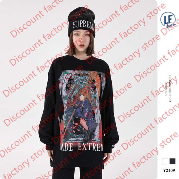 lawfoo2021 spring new product guochao men's cartoon theme printed men's long sleeve t-shirt tee, White;black
lawfoo2021 spring new product guochao men's cartoon theme printed men's long sleeve t-shirt tee, White;black