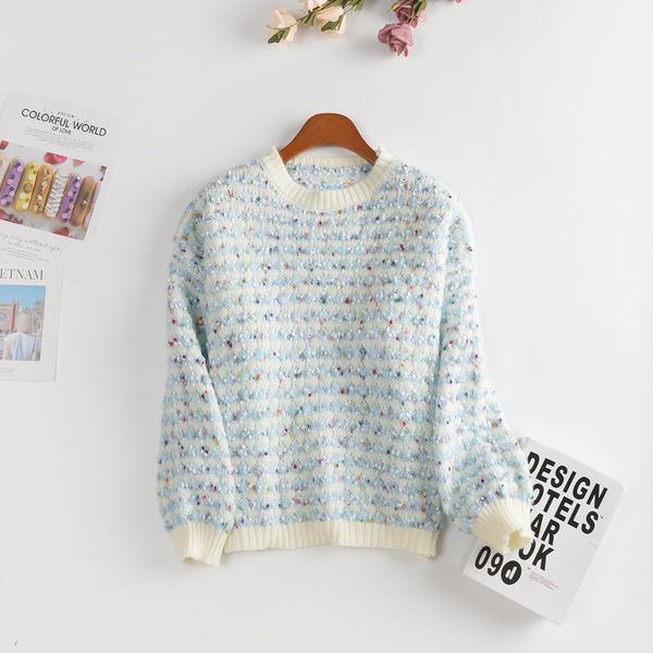 autumn winter 3d dot plaid jacquard knitting sweater streetwear woman round collar long sleeve pullover loose knitwear jumper, White;black
autumn winter 3d dot plaid jacquard knitting sweater streetwear woman round collar long sleeve pullover loose knitwear jumper, White;black