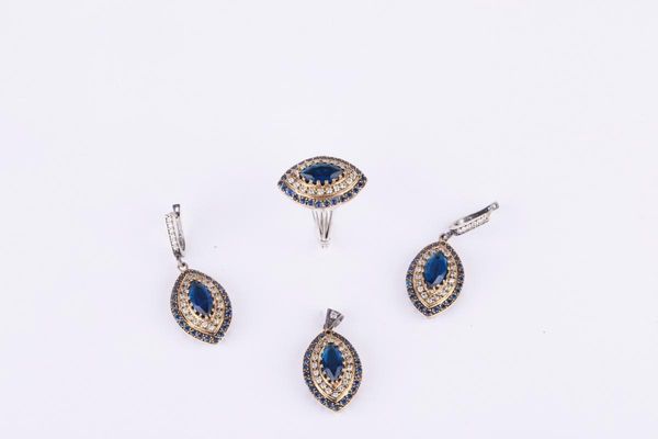 earrings & necklace um us jewelry sapphire cubic zirconia shuttle 925 sterling silver triple set
earrings & necklace um us jewelry sapphire cubic zirconia shuttle 925 sterling silver triple set