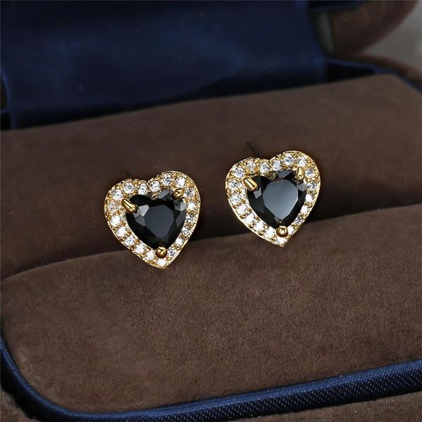 stud cute heart crystal zircon earrings vintage black stone for women wedding jewelry antique yellow/black gold earring, Golden;silver
stud cute heart crystal zircon earrings vintage black stone for women wedding jewelry antique yellow/black gold earring, Golden;silver