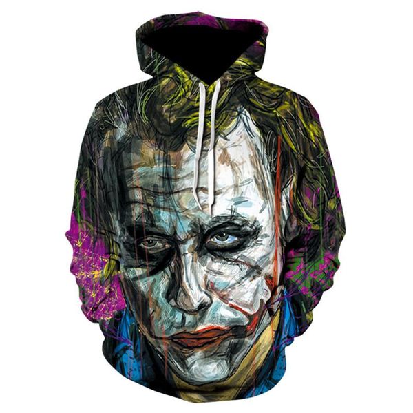 men's hoodies & sweatshirts sweatshirt brand hoodie clown 3d printing casual sportswear funny fashion streetwear, Black
men's hoodies & sweatshirts sweatshirt brand hoodie clown 3d printing casual sportswear funny fashion streetwear, Black