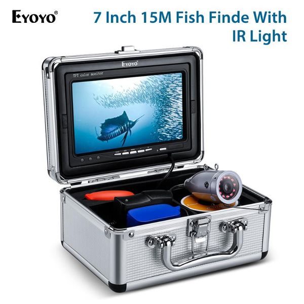 fish finder eyoyo ef07 underwater fishing camera 7" inch 15m 1000tvl fishfinder 12pcs infrared lamps video for ice/sea
fish finder eyoyo ef07 underwater fishing camera 7" inch 15m 1000tvl fishfinder 12pcs infrared lamps video for ice/sea